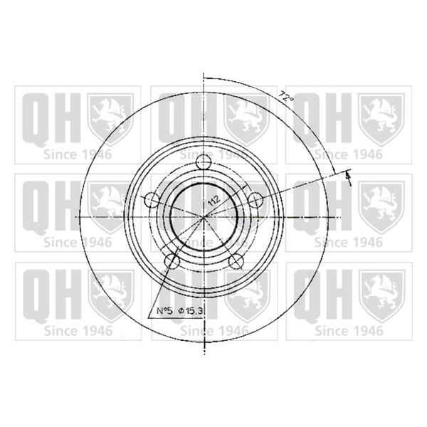 1 disque de frein arrière Quinton Hazell BDC5183