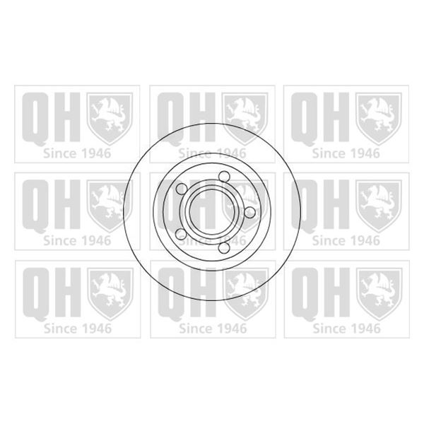 1 disque de frein arrière Quinton Hazell BDC5206
