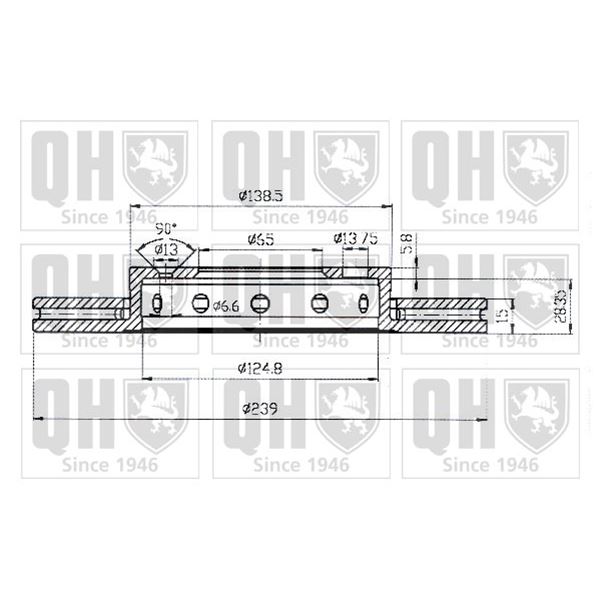 1 disque de frein avant Quinton Hazell BDC5223