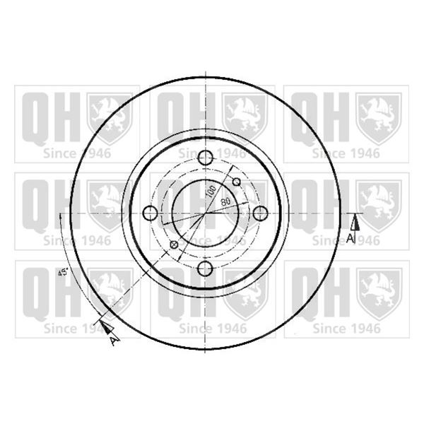 1 disque de frein avant Quinton Hazell BDC5224