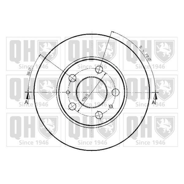 1 disque de frein avant Quinton Hazell BDC3122