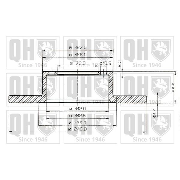 1 disque de frein avant Quinton Hazell BDC3154