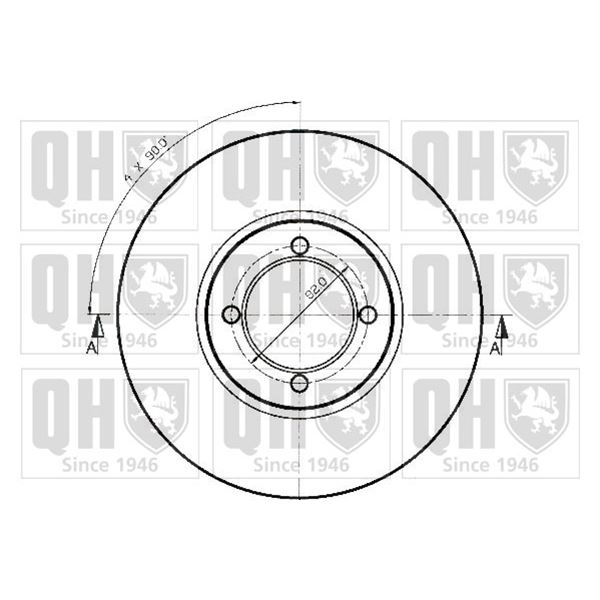 1 disque de frein avant Quinton Hazell BDC3154