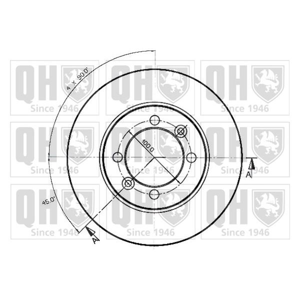 1 disque de frein avant Quinton Hazell BDC3246