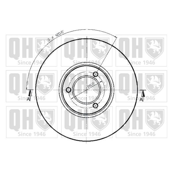 1 disque de frein avant Quinton Hazell BDC3276