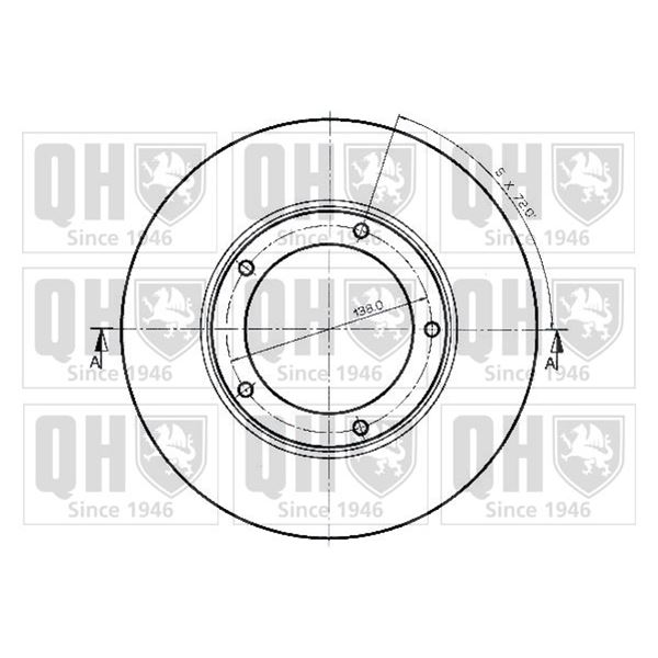 1 disque de frein avant Quinton Hazell BDC3283