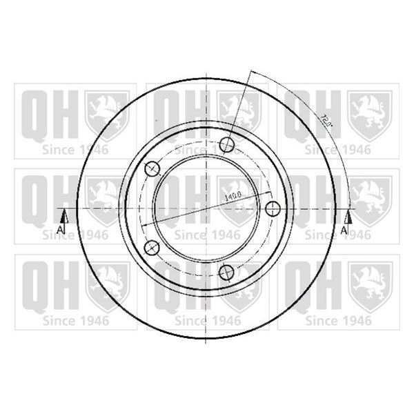 1 disque de frein avant Quinton Hazell BDC3387