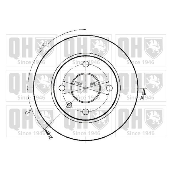 1 disque de frein avant Quinton Hazell BDC3389