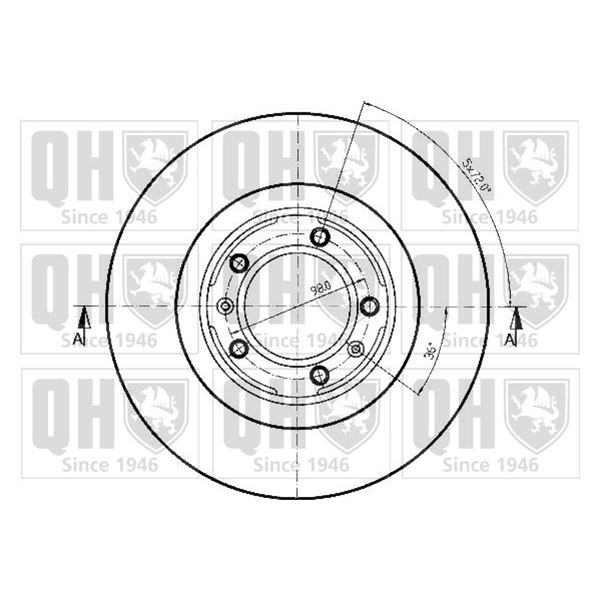 1 disque de frein avant Quinton Hazell BDC3430