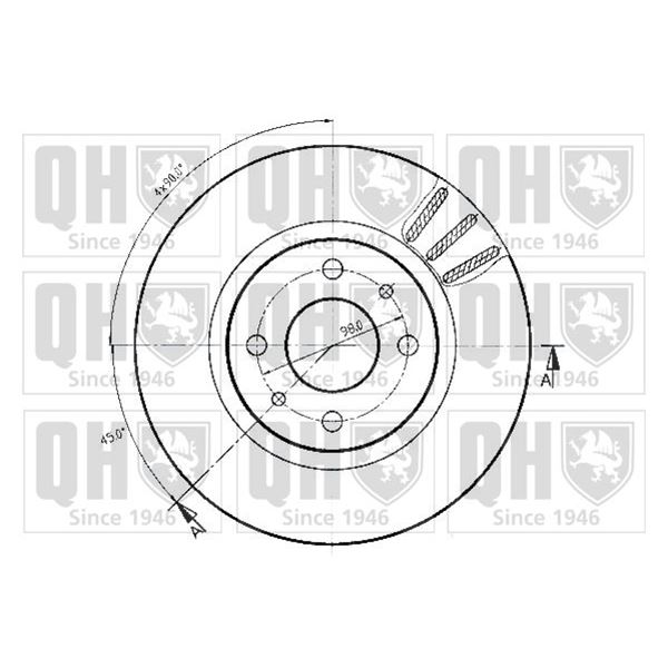 1 disque de frein avant Quinton Hazell BDC3441