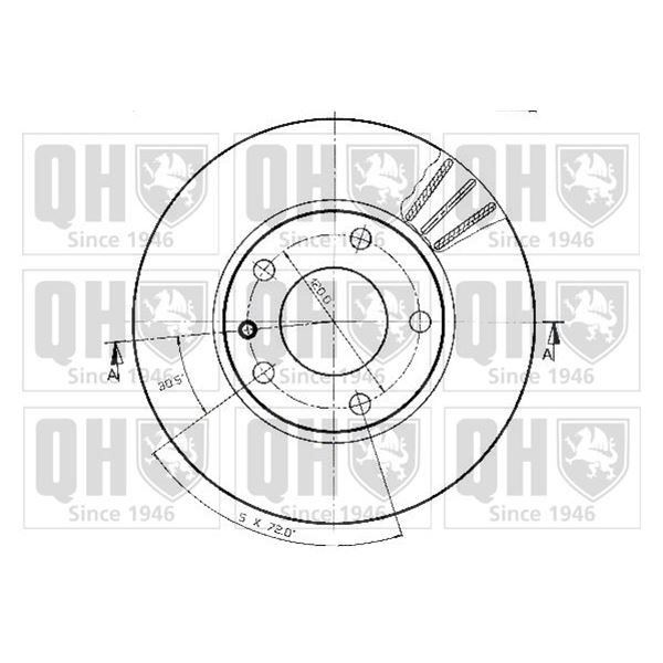 1 disque de frein avant Quinton Hazell BDC3478