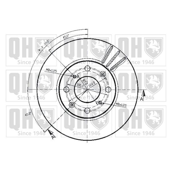 1 disque de frein avant Quinton Hazell BDC3591