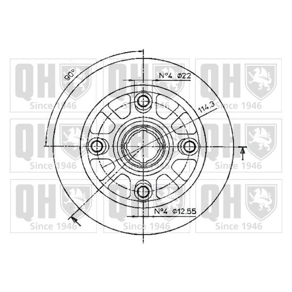 1 disque de frein arrière Quinton Hazell BDC3732