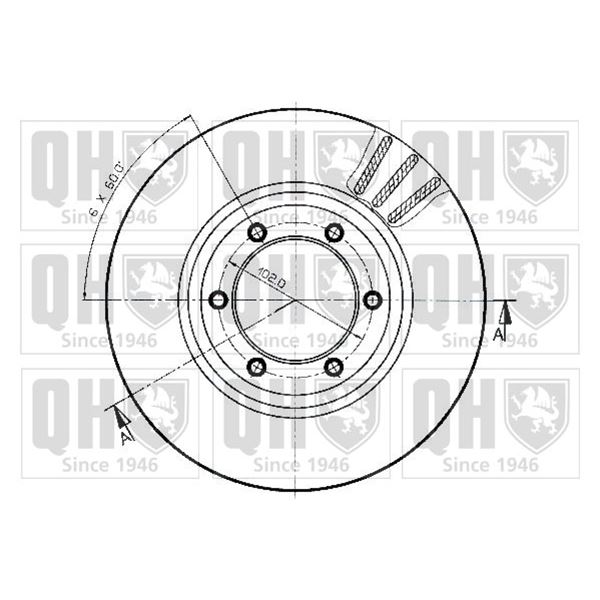 1 disque de frein avant Quinton Hazell BDC3739