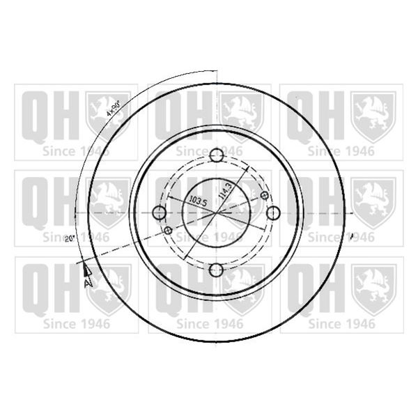 1 disque de frein arrière Quinton Hazell BDC3790