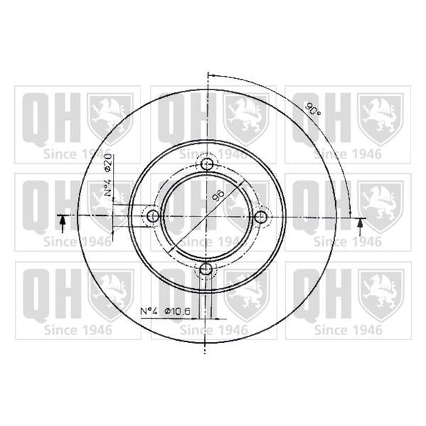 1 disque de frein avant Quinton Hazell BDC3795