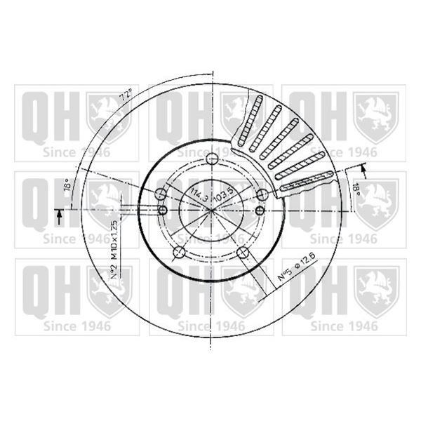 1 disque de frein avant Quinton Hazell BDC3811