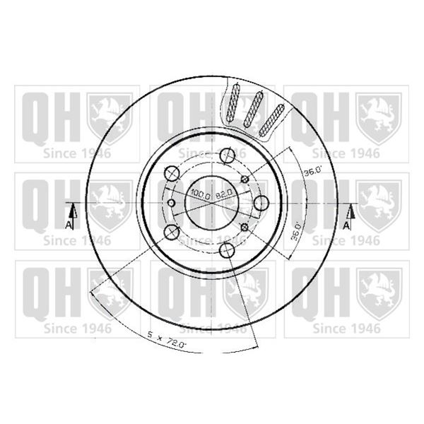 1 disque de frein avant Quinton Hazell BDC3817