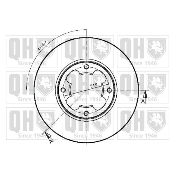1 disque de frein avant Quinton Hazell BDC3834