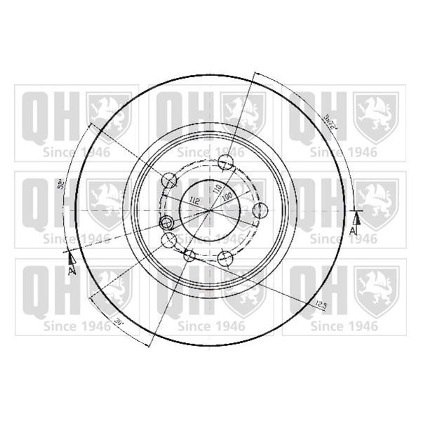 1 disque de frein arrière Quinton Hazell BDC4380