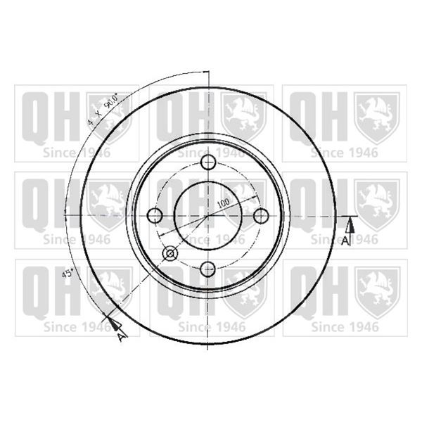 1 disque de frein avant Quinton Hazell BDC4410