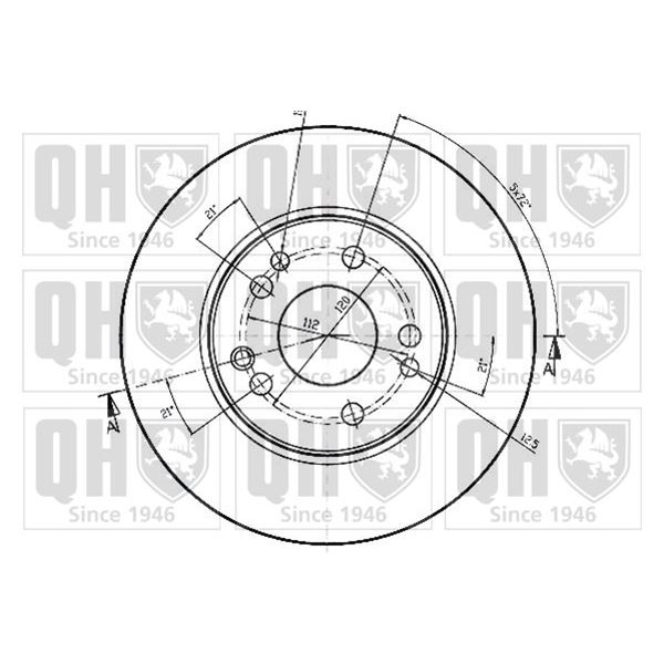 1 disque de frein avant Quinton Hazell BDC4638