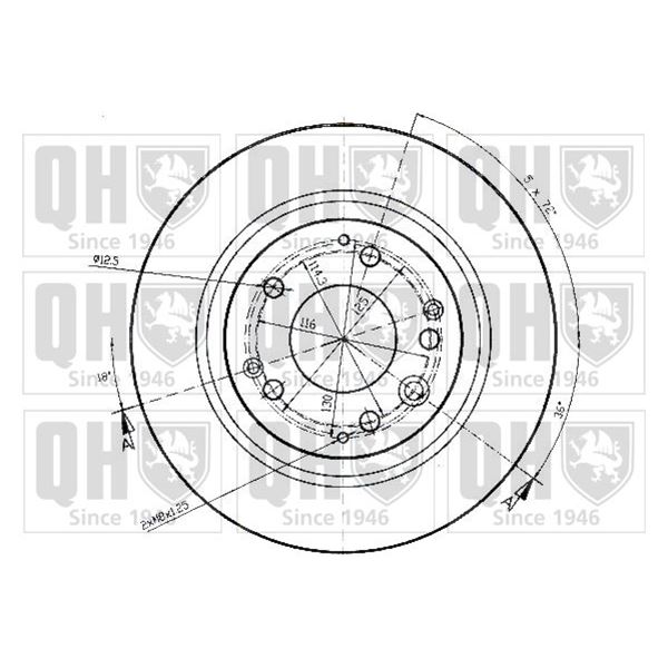 1 disque de frein arrière Quinton Hazell BDC4840
