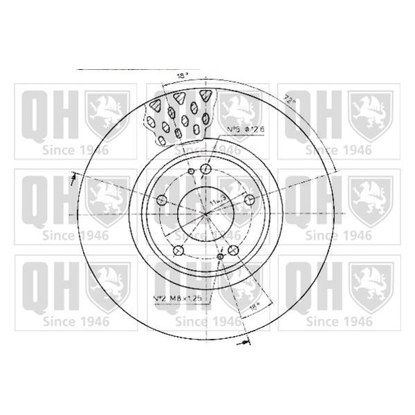 1 disque de frein avant Quinton Hazell BDC5064