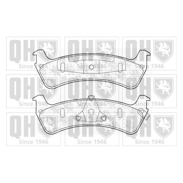4 plaquettes de frein arrière Quinton Hazell BP1058