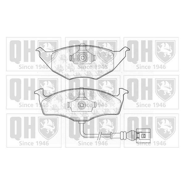 4 plaquettes de frein avant Quinton Hazell BP1300