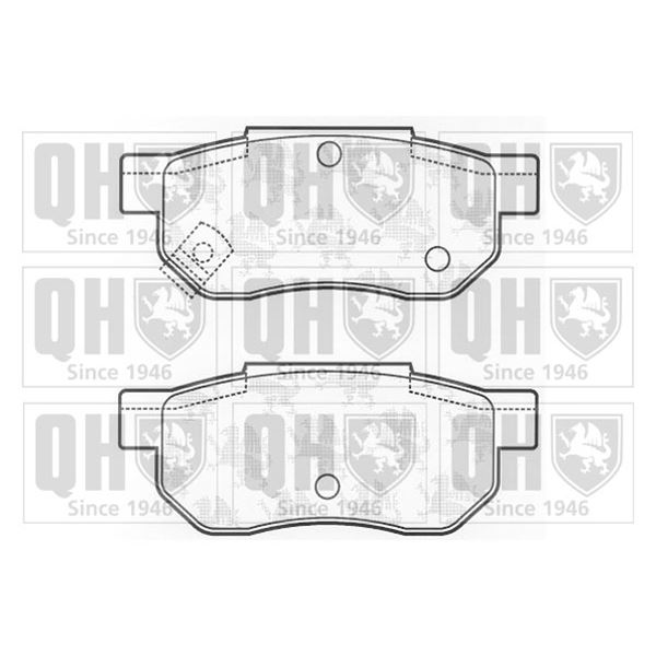 4 plaquettes de frein arrière Quinton Hazell BP448