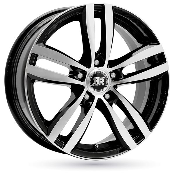 Jante aluminium Racer 17 pouces Noir Face Polie