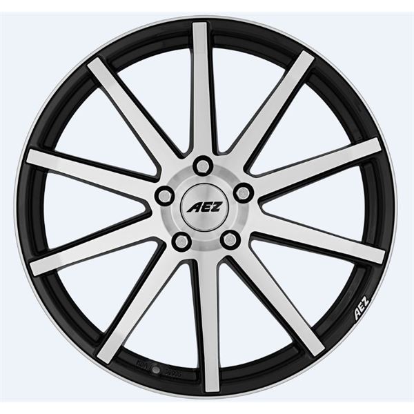 Jante alu AEZ 20 pouces Straight Noir Mat / Face Miroir