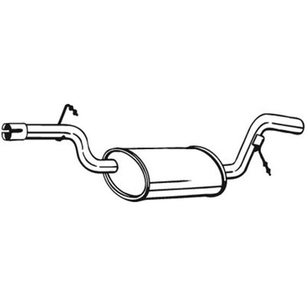 1 silencieux d'échappement intermédiaire Bosal 233157