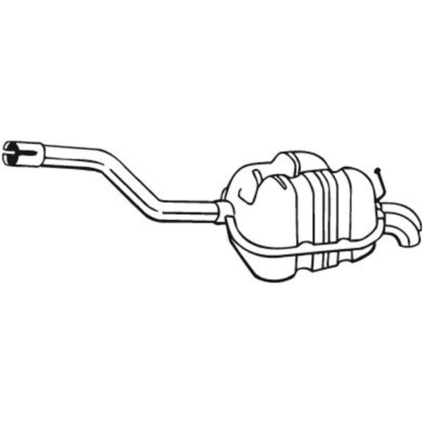 1 silencieux d'échappement arrière Bosal 233163