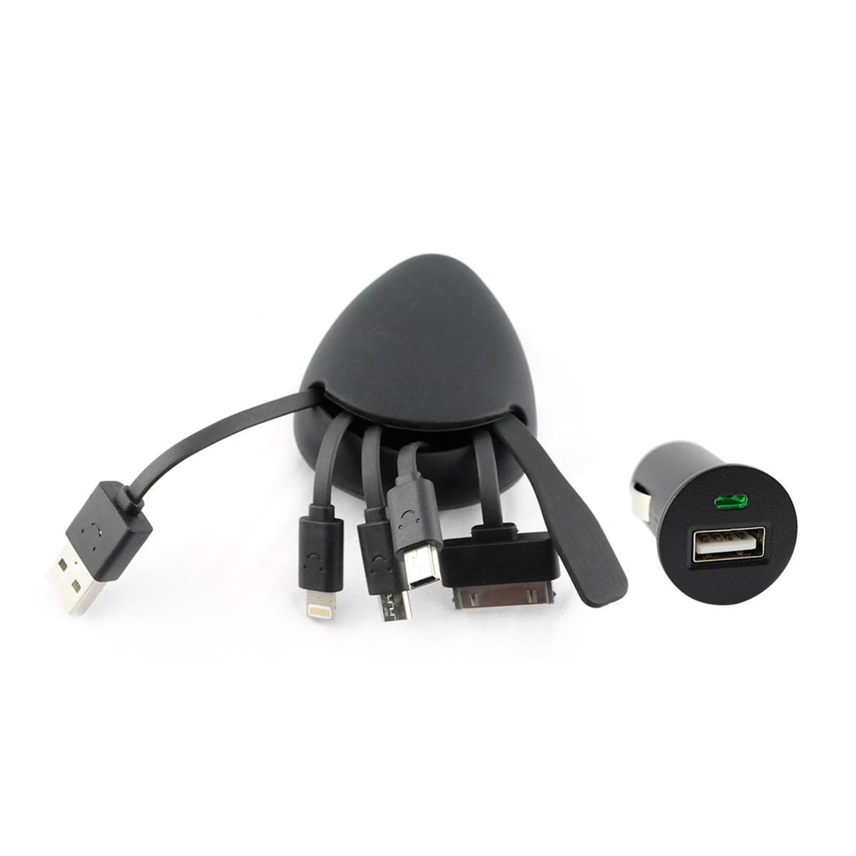 Chargeur allume-cigare USB Auto-T et cable multi-connecteurs