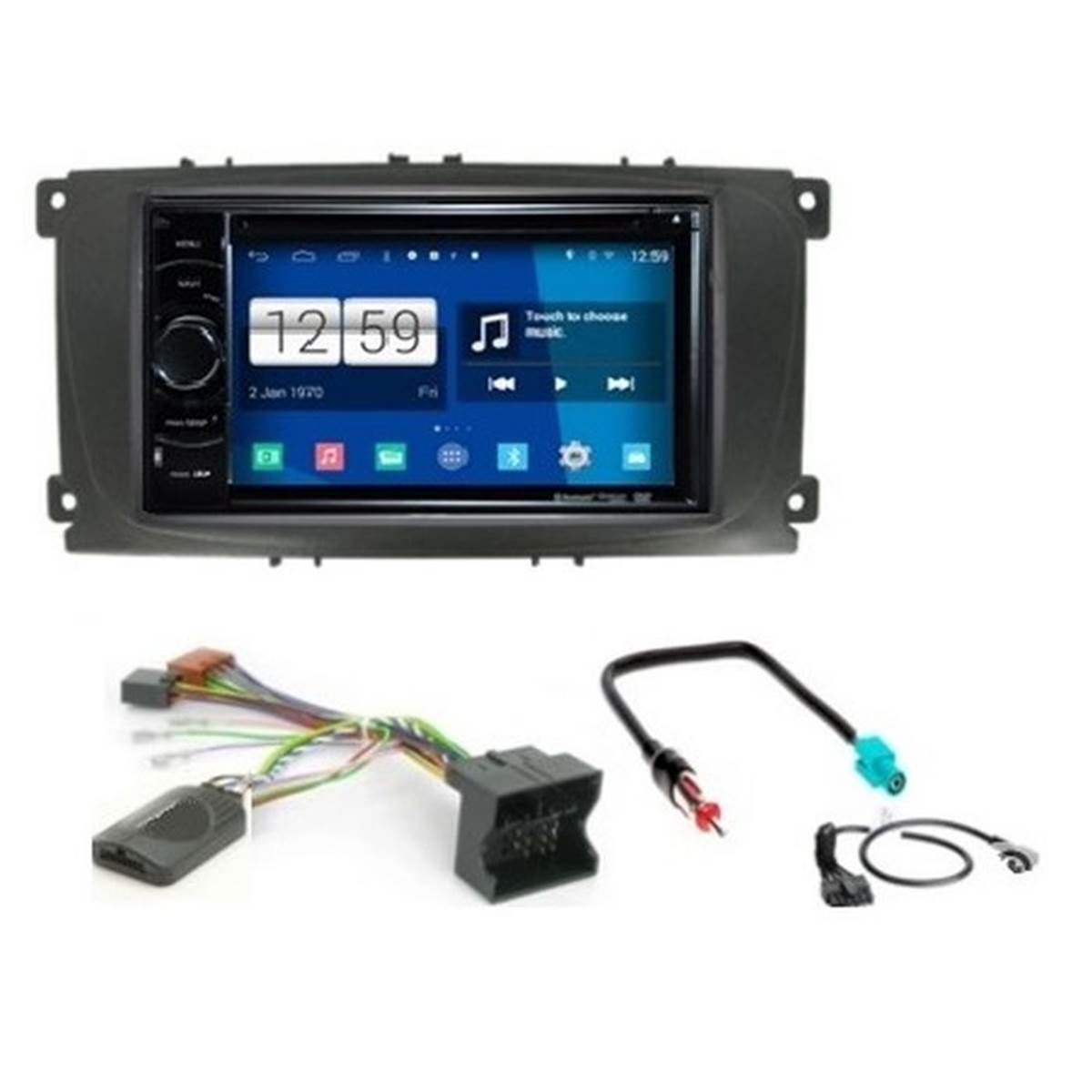 Autoradio Gps Android S160 + Pack Ford Noir