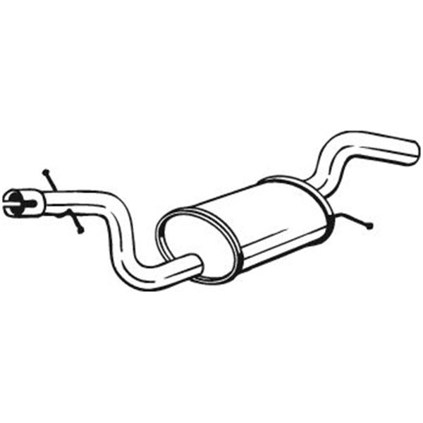 1 silencieux d'échappement intermédiaire Bosal 220001