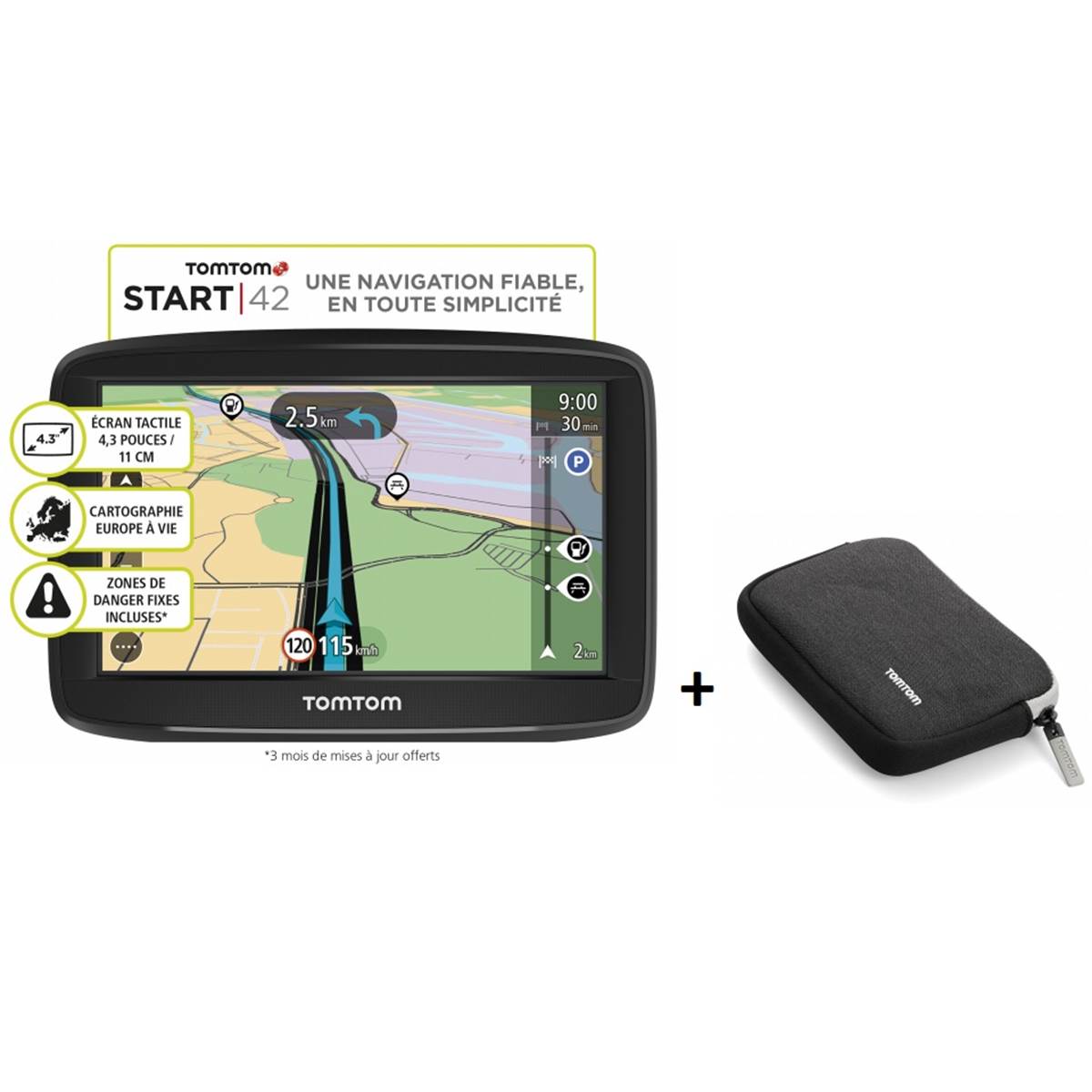 Pack Gps Tomtom Start 42 + Housse