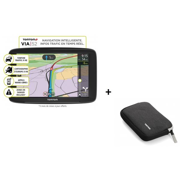 Pack GPS Tomtom via 52 + housse