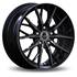 Jante aluminium Infiny 19 pouces Noir Brilant Face Polie Noire Spike