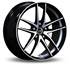 Jante aluminium Infiny 17 pouces Noir Brillant Face Polie Toxic