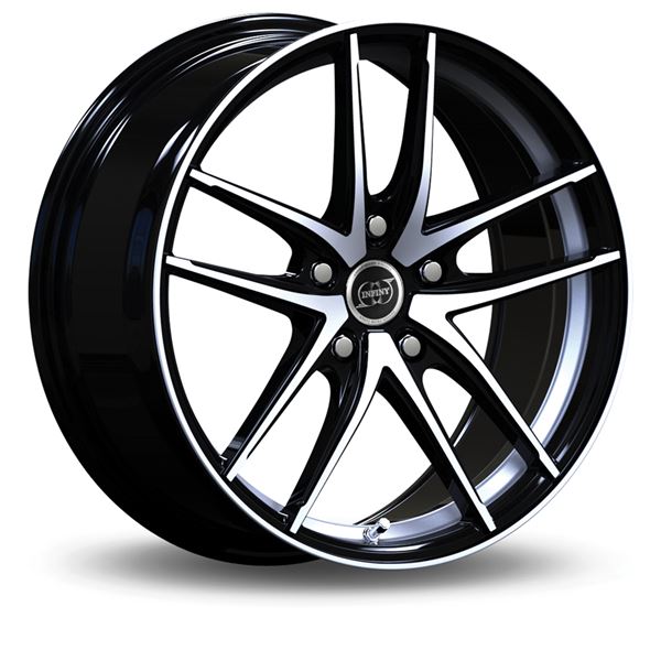 Jante aluminium Infiny 18 pouces Noir Brillant Face Polie Toxic