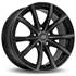 Jante aluminium Racer 17 pouces Noir Brillant Face Polie Noire Fusion