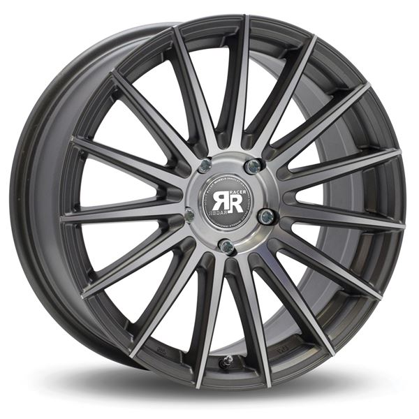 Jante aluminium Racer 17 pouces Gris Face Polie Monza