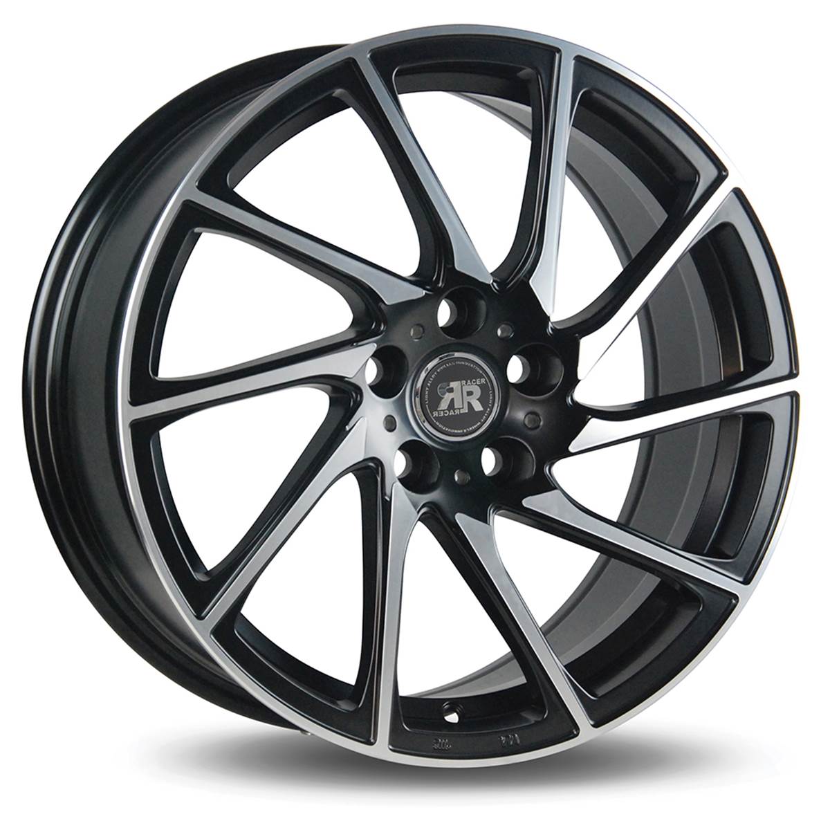 Jante Aluminium Racer 17 Pouces Noir Satin Face Polie Turn