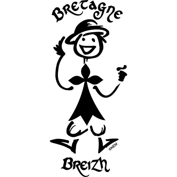 Adhésif Breton transparent noir x1