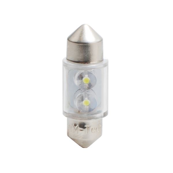 Ampoule navette 6 volts c5w de 42 mm 12 leds blanches 360° - Led