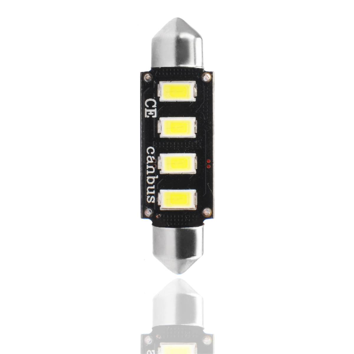 2 ampoules navette à LED CANBUS blanc 42 mm