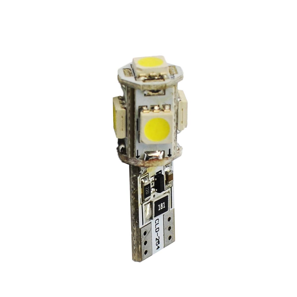 2 ampoules T10 avec 5 LED blanche